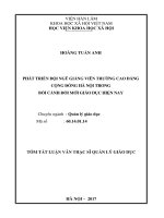 Phát triển đội ngũ giảng viên trường cao đẳng cộng đồng hà nội trong bối cảnh đổi mới giáo dục hiện nay tt 