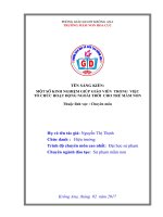 SKKN Một số kinh nghiệm giúp giáo viên trong việc tổ chức hoạt động ngoài trời cho trẻ mầm non