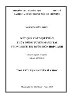 Kết quả cắt một phần thùy nông tuyến mang tai trong điều trị bướu hỗn hợp lành (tt) 