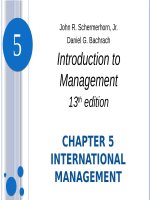 Introduction to management 13th schemerhorn bachrach chapter 05