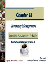 Operation management 6e by russel and taylor ch13 