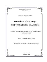 Thi hành hình phạt cải tạo không giam giữ 