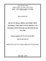 Quản lý hoạt động dạy học môn âm nhạc cho trẻ 5 tuổi trong các trường mầm non quận thanh xuân, hà nội tt 