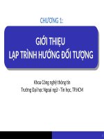 Bài giảng Lập trình hướng đối tượng Chương 1  Trường Đại học Ngoại ngữ  Tin học
