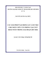 Các giải pháp tạo động lực làm việc cho nhân viên văn phòng tại CTCP khải toàn trong giai đoạn 2017 2022 