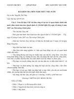 Bài kiểm tra môn nghi thức nhà nước