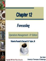 Operation management 6e by russel and taylor ch12 