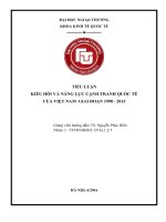Tiểu luận kiều hối và năng lực cạnh tranh quốc tế của Việt Nam giai đoạn 1990  2015