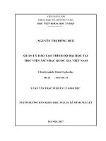 Quản lý đào tạo trình độ đại học tại học viện âm nhạc quốc gia việt nam