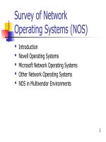 Lecture Networking essentials plus (3 e)  Chapter 4 Survey of network operating systems