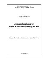 Dạy học thơ nôm đường luật theo đặc điểm thi pháp thể loại ở trung học phổ thông