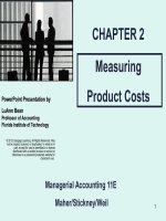 Managerial accounting and introduction to concepts methods and user 11e by maher chapter 02 