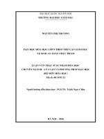 Dạy học hóa học lớp 9 theo tiếp cận giáo dục vệ sinh an toàn thực phẩm 