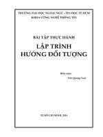 Bai tap thuc hanh lap trinh huong doi tuong