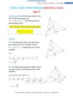 CÔNG THỨC TÍNH NHANH KHOẢNG CÁCH TRỌN BỘ 1-2-3