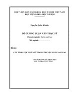 Đề cương luận văn câu tỉnh lược trong sáng tác của nam cao