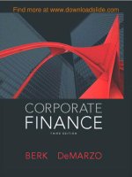 Corporate finance 3rd by berk demarzo PEARSON 2015