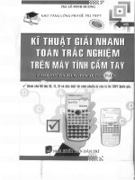 kĩ thuật giải nhanh toán trắc nghiệm bằng máy tính cầm tay