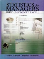Ebook Statistics for managers using  Microsoft excel (5th edition) Part 1