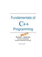 Ebook Fundamentals of C++ programming Part 1