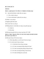 ĐỀ CƯƠNG đề án thực trạng công tác kế toán một số phần hành kế toán tại công ty