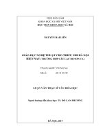 Giáo dục nghệ thuật cho thiếu nhi ở hà nội hiện nay (trường hợp câu lạc bộ sơn ca) 