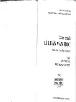 Giáo trình lí luận văn học tâp 1 (bản chất và đặt trưng văn học) 