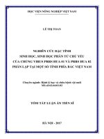 Nghiên cứu đặc tính sinh học, sinh học phân tử chủ yếu của chủng virus PRRS HUA 01 và PRRS HUA 02 phân lập tại một số tỉnh phía Bắc Việt Nam (tt)
