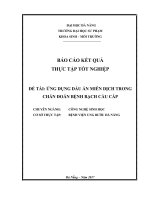 ĐỀ TÀI: ỨNG DỤNG DẤU ẤN MIỄN DỊCH TRONG CHẨN ĐOÁN BỆNH BẠCH CẦU CẤP