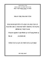 Bảo đảm quyền của bị can, bị cáo là người chưa thành niên trong tố tụng hình sự việt nam (tt)
