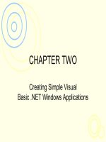 Lecture Learning programming using Visual Basic Net – Chapter 2 Creating simple Visual Basic  NET windows applications