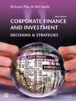 Corporate finance and investment decisions strategies 5e by pike