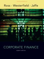 Corporate finance 8e by ross jaffe