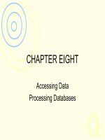 Lecture Learning programming using Visual Basic Net – Chapter 8 Accessing data  processing databases