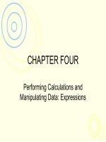 Lecture Learning programming using Visual Basic Net – Chapter 4 Performing calculations and manipulating data Expressions