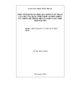 Phân tích đánh giá hiệu quả kinh tế kỹ thuật của việc ứng dụng thiết bị bù có điều khiển svc trong hệ thống điện của khu gang thép thái nguyên