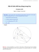một số tính chất hình học phẳng thường dùng trong bài toán oxy
