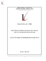 Phân tích tài chính tại Trung tâm Viettel Sơn Tây, chi nhánh Viettel Hà Nội