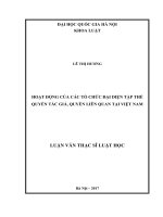 Hoạt động của các tổ chức đại diện tập thể quyền tác giả, quyền liên quan tại việt nam (tt) 