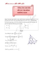 Trắc nghiệm tổng ôn chuyên đề cực trị hình học không gian