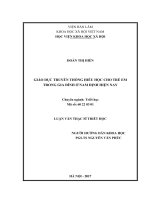 Giáo dục truyền thống hiếu học cho trẻ em trong gia đình ở nam định hiện nay