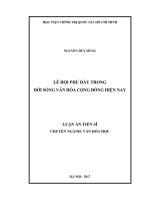 Luận án tiến sĩ  lễ hội phủ dầy trong đời sống văn hóa cộng đồng hiện nay 