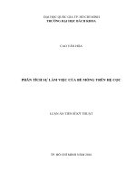 Phân tích sự làm việc của bè móng trên hệ cọc 