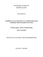 Nghiên cứu sự hài lòng của bệnh nhân đối với bệnh viện Đa Khoa Đà Nẵng