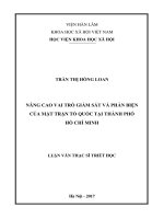 Nâng cao vai trò giám sát và phản biện của mặt trận tổ quốc việt nam tại thành phố hồ chí minh tt 