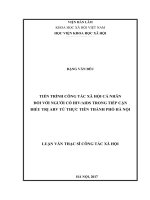Tiến trình công tác xã hội cá nhân đối với người có HIV AIDS trong tiếp cận điều trị ARV từ thực tiễn thành phố hà nội 