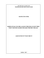 Luận án tiến sĩ nghiên cứu noc cấu hình lại được trên FPGA và phát triển thuật toán ánh xạ động ứng dụng trên nền tảng noc