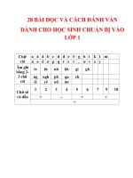 28 bài đọc và CÁCH ĐÁNH vần DÀNH CHO học SINH CHUẨN bị vào lớp 1 