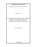Xây dựng bản mô tả công việc và khung năng lực vị trí việc làm tại phòng tài nguyên và môi trường huyện tân yên tỉnh bắc giang 