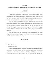 Bài dự thi văn hóa gia đình, thực trạng và xu hướng biến đổi hiện nay